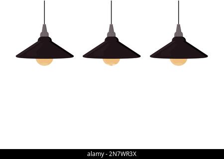 a loft style lamp on white background isolated interior element vector Stock Vector