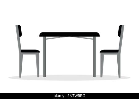 a Kitchen chairs and table for dinner vector illustration Stock Vector