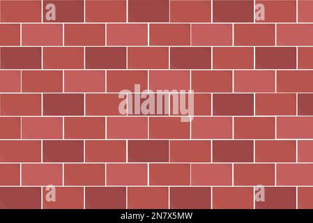 a red brick wall texture background vector illustration Stock Vector