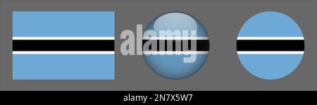 Botswana Flag set collection Vector Stock Vector