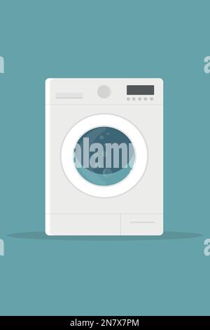 a washing machine for home or laundry machine isolated on white background Stock Vector