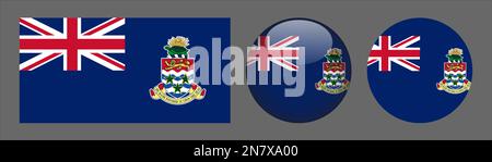 Cayman Islands Flag set collection Vector Stock Vector