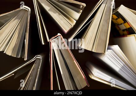 bunch old books Stock Photo