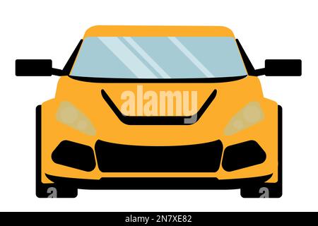 yellow sports car on a white background vector illustration Stock Vector