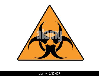 a symbol of radioactive danger virus radiation sign on a white background Stock Vector