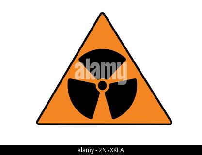 a symbol of radioactive danger virus radiation sign on a white background Stock Vector