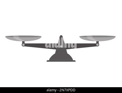 a kitchen scale mechanical balance law justice vector illustration Stock Vector