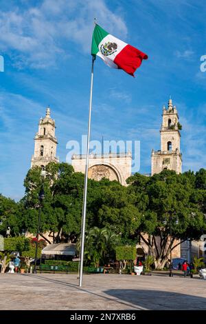 Merida cathedral, Merida, Yucatan, Mexico Stock Photo