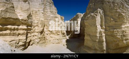Flour Caves, Chalk Rocks, Salt Mountains of Sodom, Sodom & Gomorrah, Judean Desert, Israel Stock Photo
