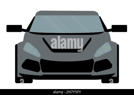 a gray sports car on a white background vector illustration Stock Vector