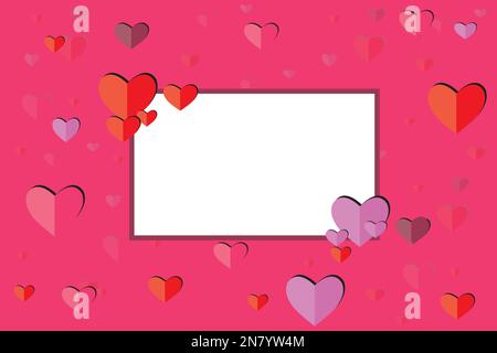 a textured background with pink hearts Stock Vector
