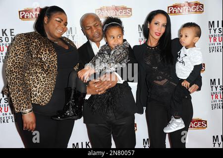 From left, Mikey Tyson, Mike Tyson, Milan Tyson, Kiki Tyson, Morocco ...