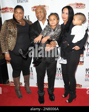 From left, Mikey Tyson, Mike Tyson, Milan Tyson, Kiki Tyson, Morocco