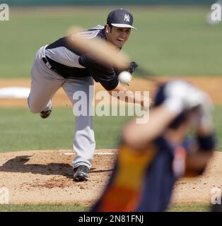 Bronx, USA. 04th Oct, 2019. New York Yankees Aaron Judge, Brett Gardner and Giancarlo  Stanton stand together in the outfield during pitcher change in the 5th  inning against the Minnesota Twins in