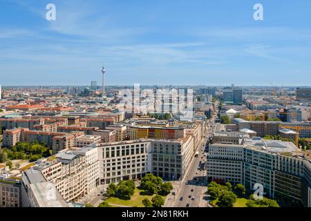 Berlin, Germany - june 9, 2017: Skyline of Berlin city with tv tower Stock Photo
