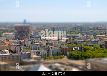 Berlin, Germany - june 9, 2017: City aerial of Berlin Kreuzberg - Skyline of Berlin Stock Photo