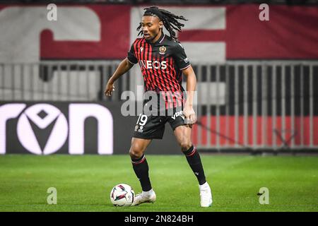 Nice, France. 10th Feb, 2023. Khephren THURAM of Nice during the French championship Ligue 1 football match between OGC Nice and AC Ajaccio on February 10, 2023 at Allianz Riviera stadium in Nice, France - Photo Matthieu Mirville / DPPI Credit: DPPI Media/Alamy Live News Stock Photo