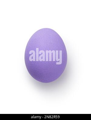 violet easter egg isolated on white background, with shadow Stock Photo