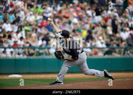 Bronx, USA. 04th Oct, 2019. New York Yankees Aaron Judge, Brett Gardner and Giancarlo  Stanton stand together in the outfield during pitcher change in the 5th  inning against the Minnesota Twins in