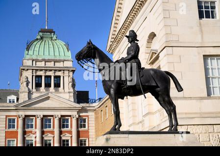 London, England, UK. Statue of Garnet Joseph Wolseley, 1st Viscount Wolseley (by Sir William Goscombe John, 1920) in Horse Guards Parade Stock Photo