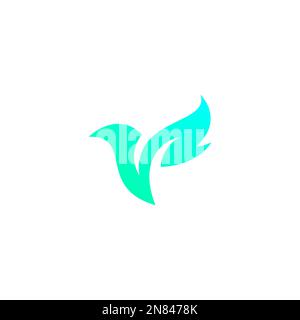 Bird leaf Logo Design Vector Illustration Stock Vector