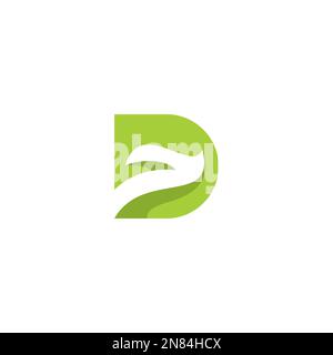 D Leaf Logo Design vector Illustration Stock Vector