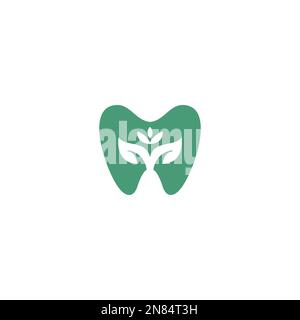 Dental leaf Logo Vector Illustration Stock Vector