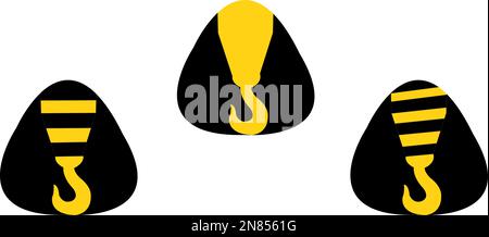 Construction crane hook. Vector illustration.The logo, a construction crane icon. Special equipment. Vector illustration. Flat style Stock Vector