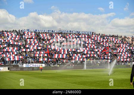 Supporters of Como 1907 during the Serie B match between Benevento Calcio  and Como 1907 at Stadio Vigorito, Benevento, Italy on March 11, 2023. Photo  by Nicola Ianuale Stock Photo - Alamy