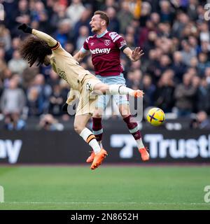 during the Premier League match between West Ham United and Chelsea at the London Stadium, Stratford on Saturday 11th February 2023. (Photo: Federico Guerra Maranesi | MI News) Credit: MI News & Sport /Alamy Live News Stock Photo