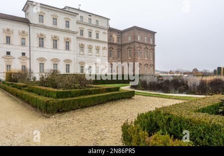 The Palace of Venaria (Italian: Reggia di Venaria Reale) is a former royal residence and gardens located in Venaria Reale, Turin (Torino) Stock Photo