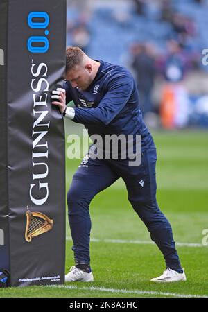 Edinburgh, Scotland, 11th February 2023.  Matt Fagerson of Scotland  before the Guinness 6 Nations match at Murrayfield Stadium, Edinburgh. Picture credit should read: Neil Hanna / Sportimage Credit: Sportimage/Alamy Live News Stock Photo