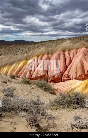 Discovering the beautiful Tierra de Colores in Parque Patagonia in Argentina, South America Stock Photo