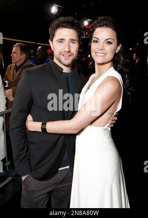 Matt Dallas and Jaimie Alexander attend the LA premiere of "The Last