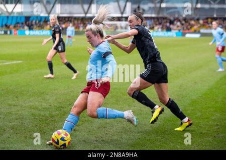 Lauren Hemp #11 of Manchester City during the Barclays FA Women's Super League match between Manchester City and Arsenal at the Academy Stadium, Manchester on Saturday 11th February 2023. (Photo: Mike Morese | MI News) Credit: MI News & Sport /Alamy Live News Stock Photo