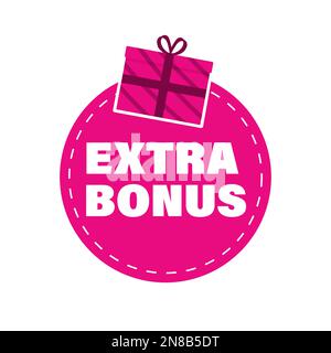 Extra bonus icon with gift box. Marketing concept. Business success Stock Vector