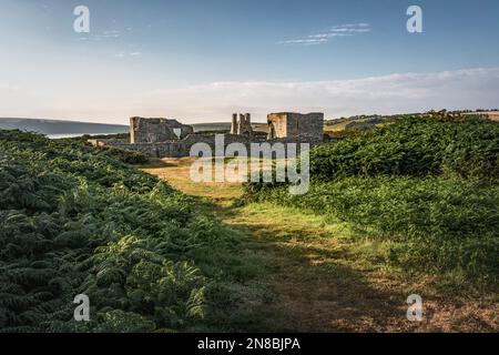 Ruins of James Fort on Castlepark peninsula. Kinsale, River Bandon, co Cork, Ireland. Stock Photo