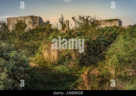 Ruins of James Fort on Castlepark peninsula. Kinsale, River Bandon, co Cork, Ireland. Stock Photo