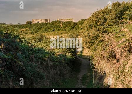 Ruins of James Fort on Castlepark peninsula. Kinsale, River Bandon, co Cork, Ireland. Stock Photo