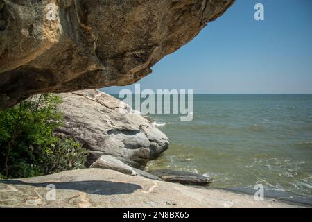 The Khao Tao Sai Noi Beach near the City of Hua Hin in the Province of Prachuap Khiri Khan in Thailand,  Thailand, Hua Hin, December, 2022 Stock Photo