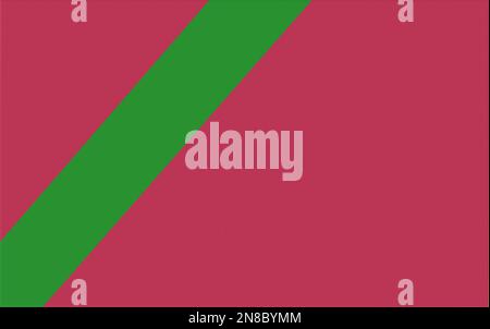Paper Background of the color of the year 2023 viva magenta and green,top view. Stock Photo
