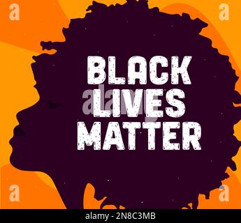 Black lives matter banner post Stock Vector