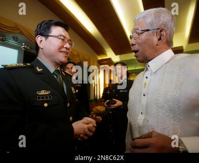 Chinese military attache to the Philippines Senior Col. Liu Zhongxiang ...