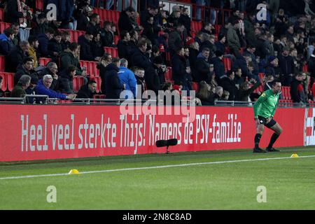 EINDHOVEN - PSV draws attention to stem cell donation ahead of the Dutch premier league match between PSV Eindhoven and FC Groningen at the Phillips stadium on February 11, 2023 in Eindhoven, the Netherlands. ANP JEROEN PUTMANS Stock Photo