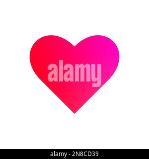 Heart, bright colours, red and pink gradient, grainy texture, card, tile, illustration Stock Photo