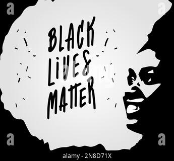 Black lives matter banner post Stock Vector