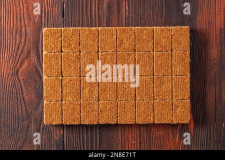 Artificial fabric background of brown color , top view,flat lay Stock Photo