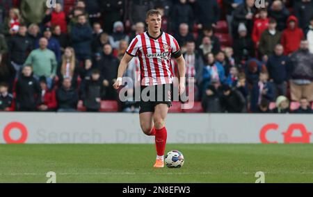 Sunderland's Daniel Ballard during the Sky Bet Championship match between Sunderland and Reading at the Stadium Of Light, Sunderland on Saturday 11th February 2023. (Photo: Michael Driver | MI News) Credit: MI News & Sport /Alamy Live News Stock Photo