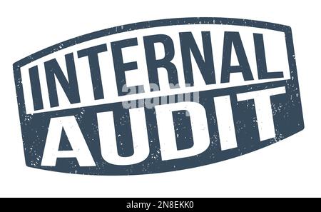 Internal audit grunge rubber stamp on white background, vector illustration Stock Vector