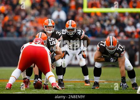 Cleveland Browns running back Trent Richardson (33) runs the ball in an NFL  football game against the Buffalo Bills Sunday, Sept. 23, 2012, in  Cleveland. (AP Photo/Tony Dejak Stock Photo - Alamy